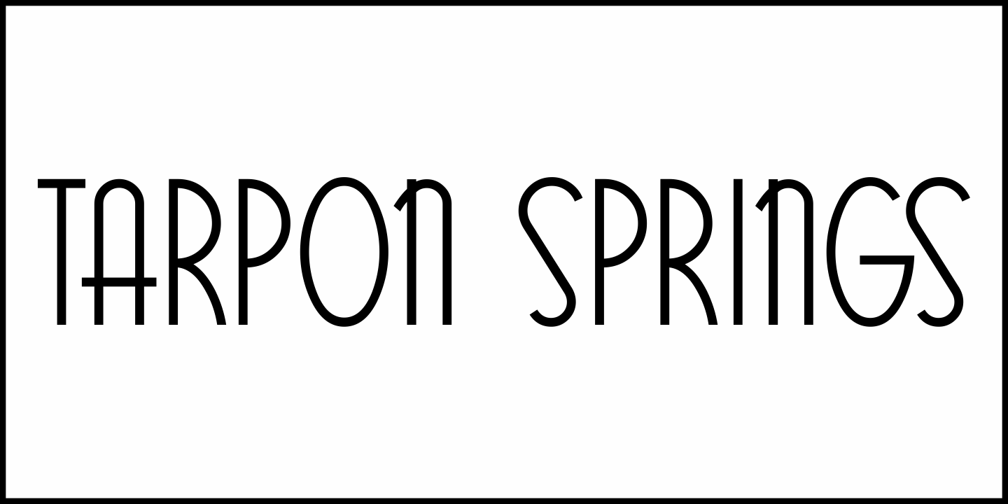 Tarpon Springs Font Poster #2