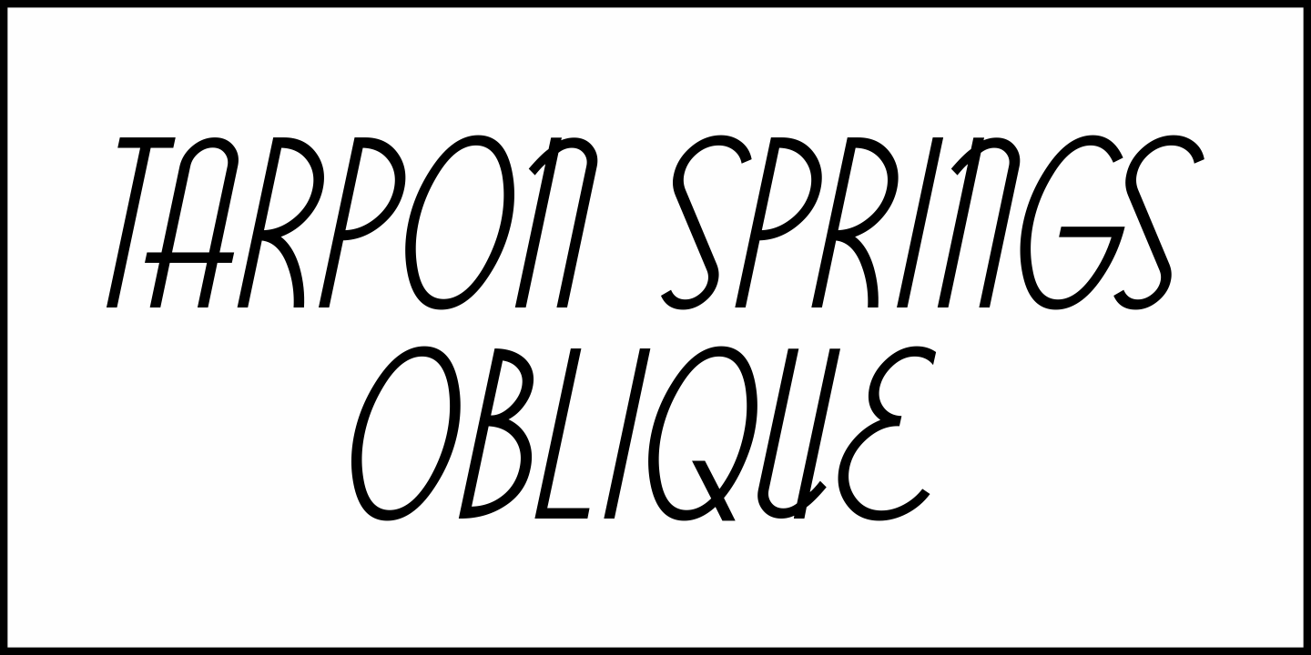 Tarpon Springs Font Poster #4