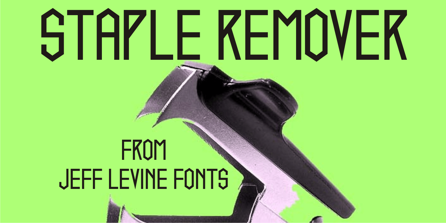 Staple Remover Font Poster #1