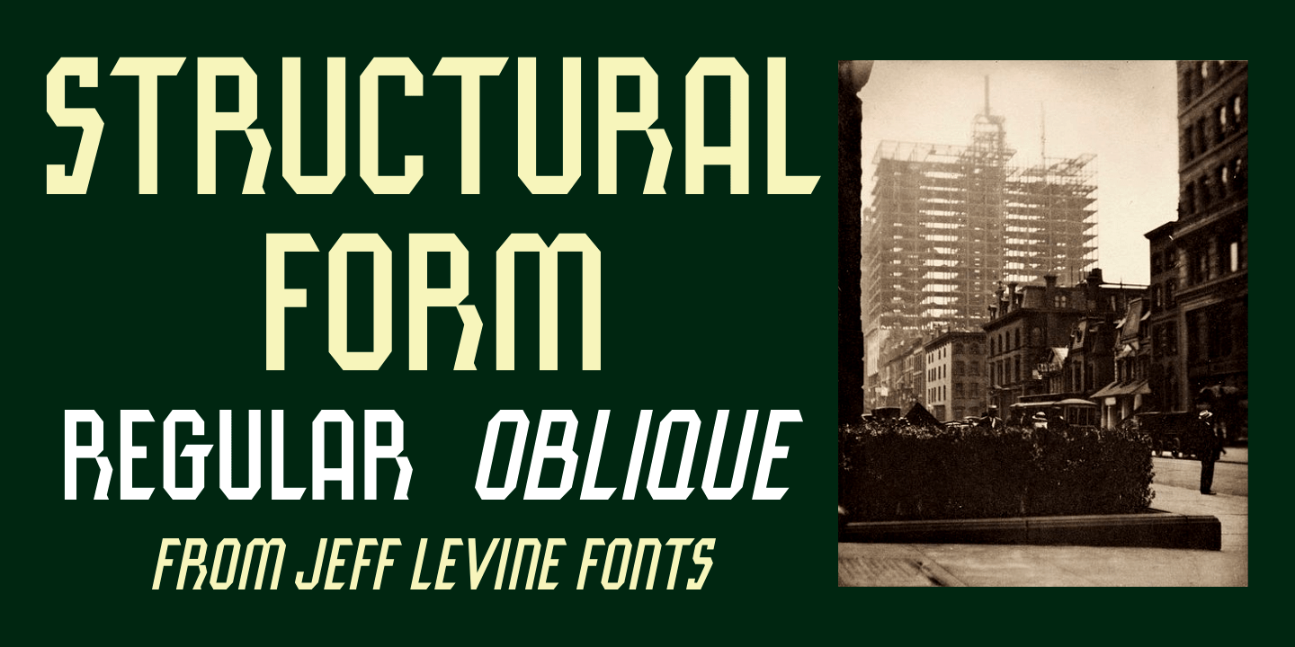 Structural Form Font Family by Jeff Levine Fonts | Font Bros