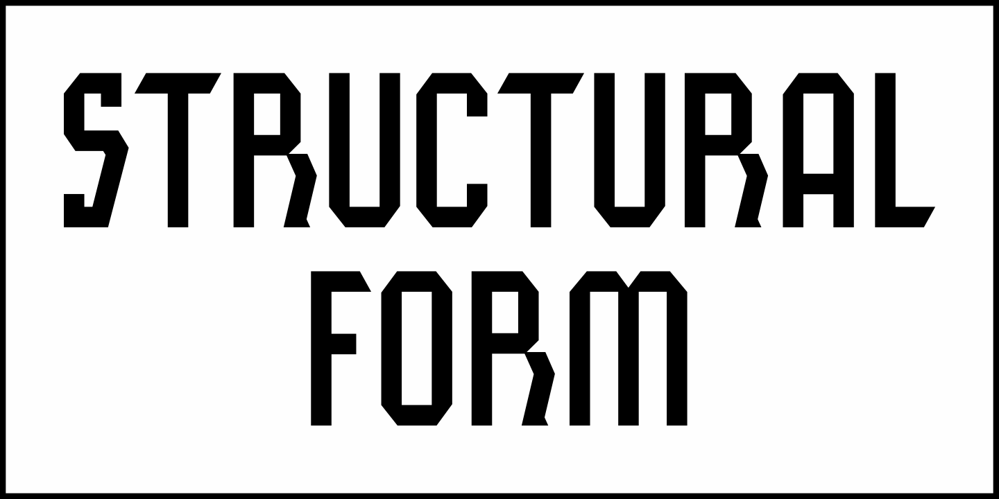 Structural Form Font Family by Jeff Levine Fonts | Font Bros
