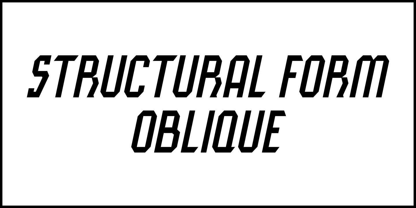 Structural Form Font Family by Jeff Levine Fonts | Font Bros