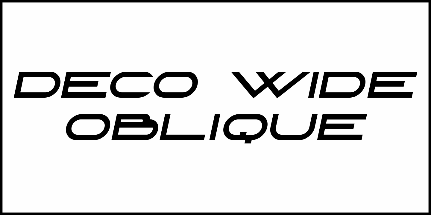 Deco Wide Font Poster #4