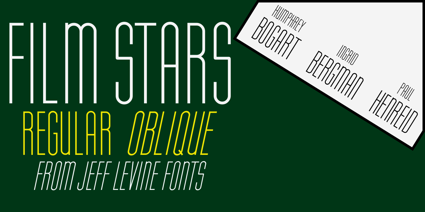 Film Stars Font Family Poster