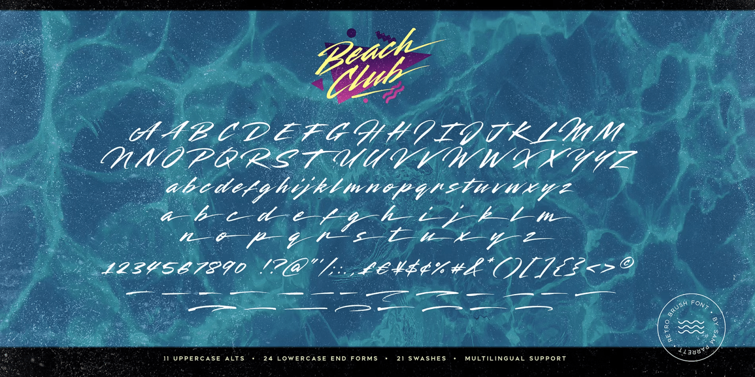 Beach Club Font Poster #1