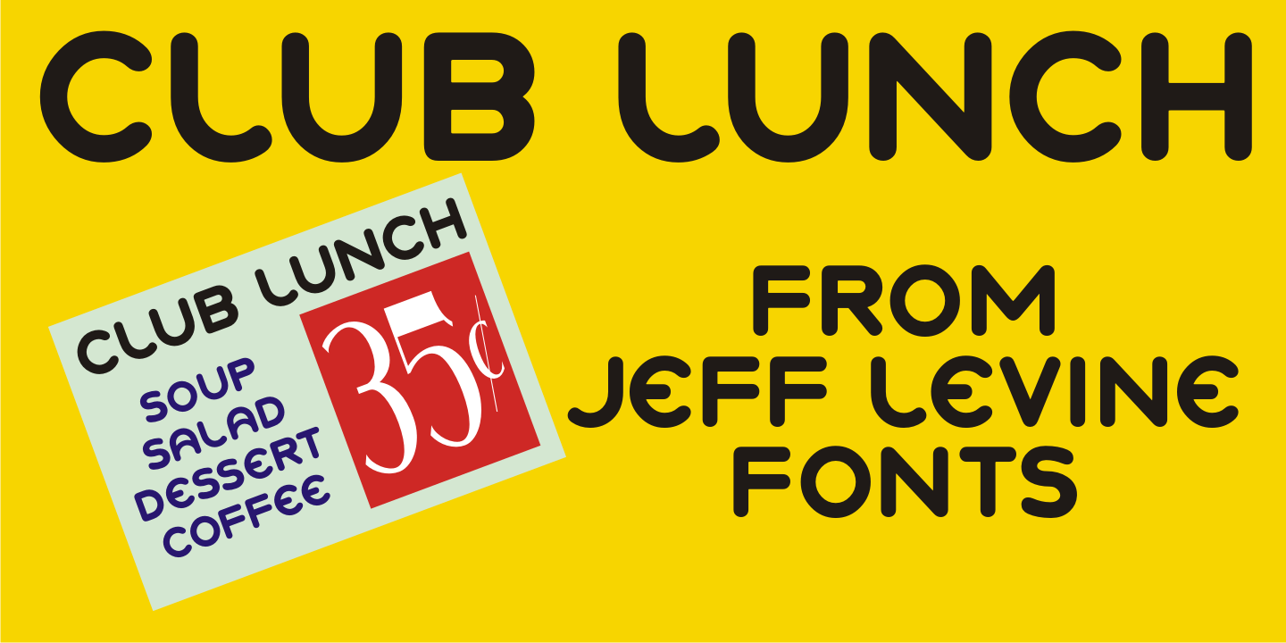 Club Lunch Font Poster #1