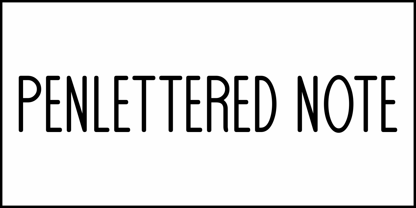 Penlettered Note Font Poster #1