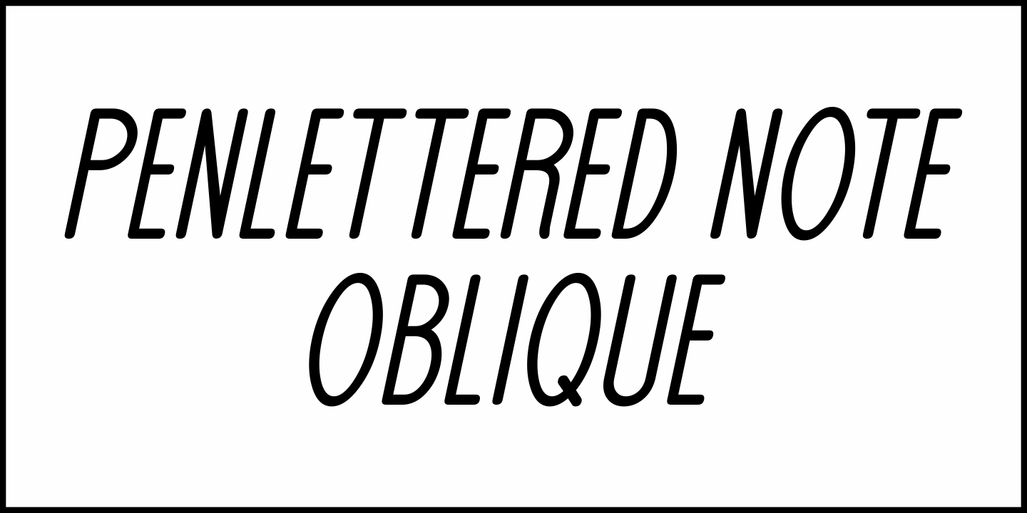 Penlettered Note Font Poster #1