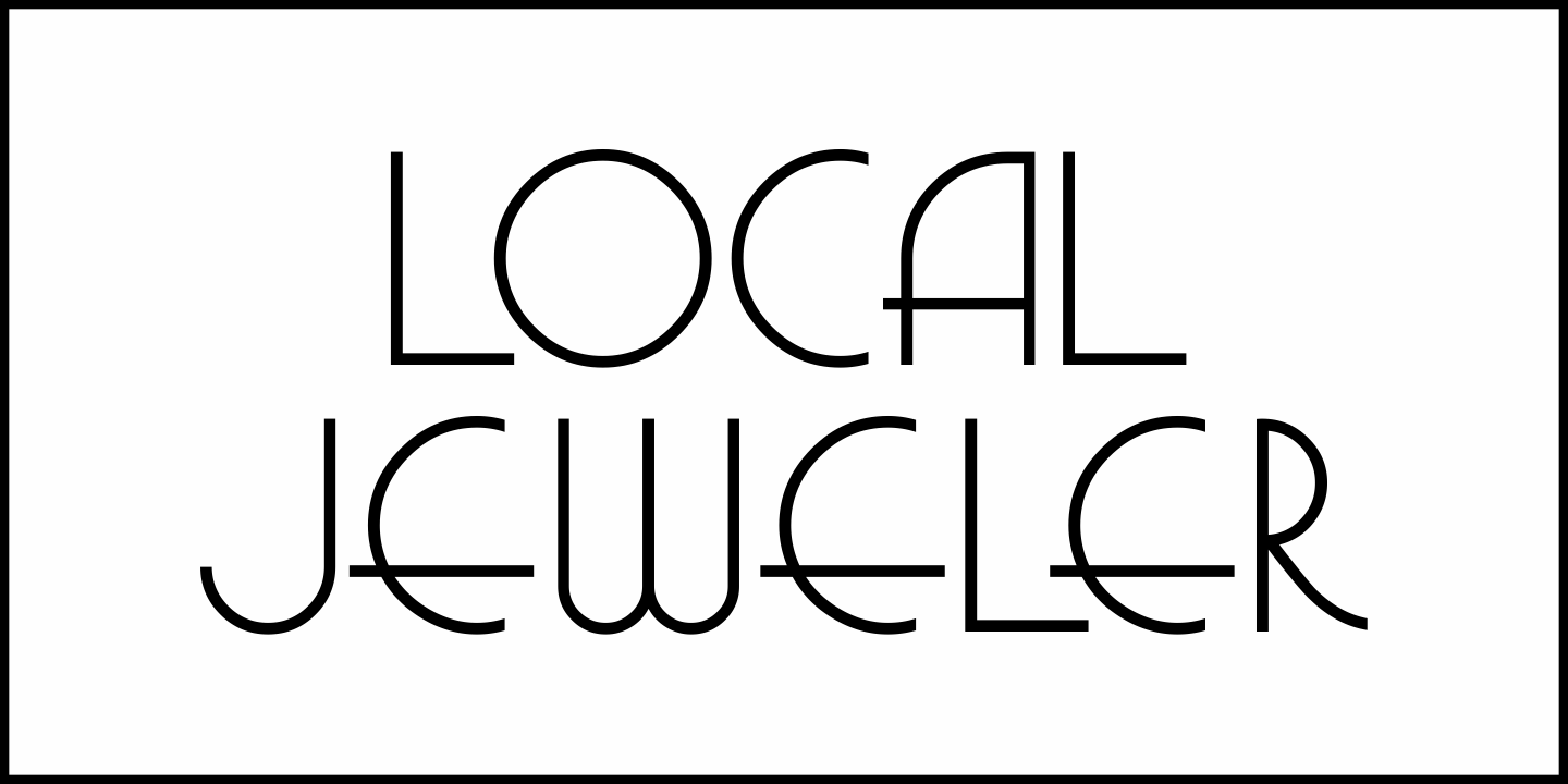 Local Jeweler Font Poster #2