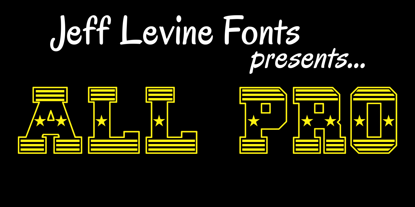 All Pro Font Poster #1