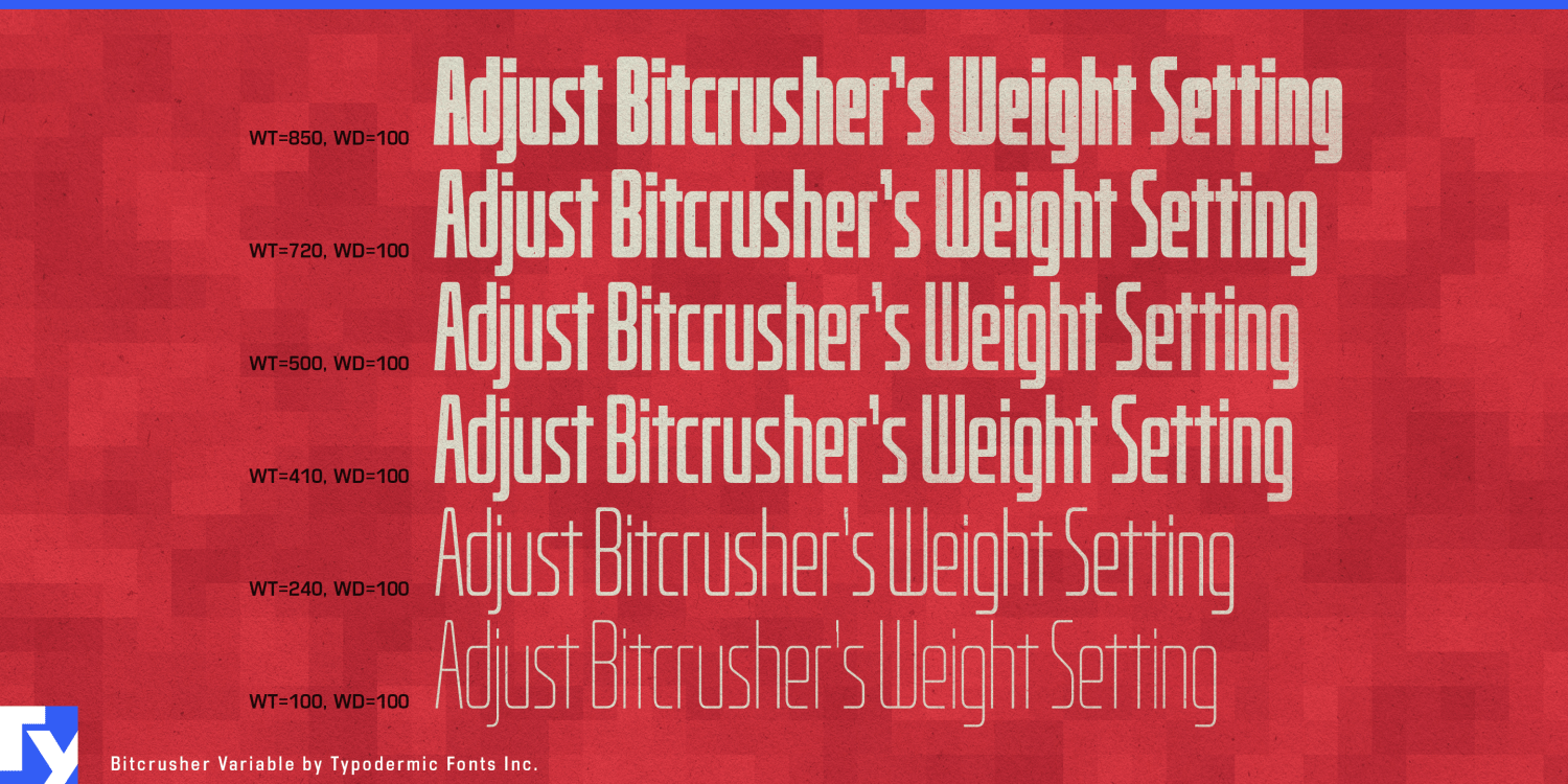 Bitcrusher Variable Font Poster #1