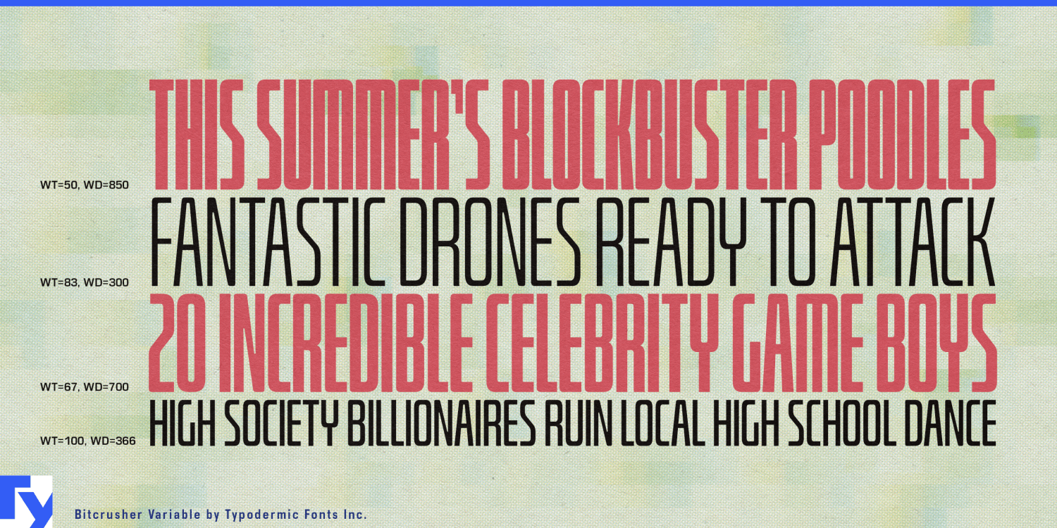 Bitcrusher Variable Font Poster #1