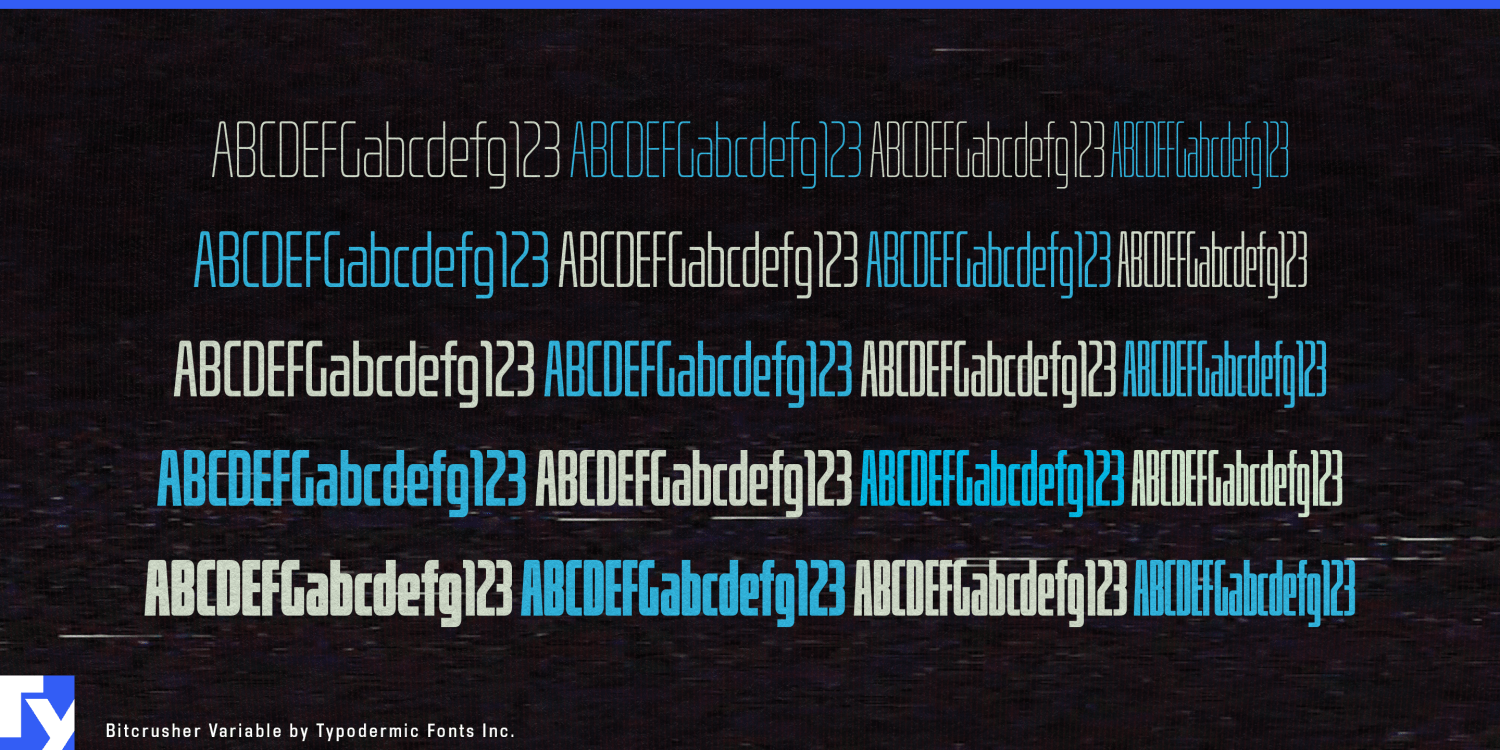 Bitcrusher Variable Font Poster #1