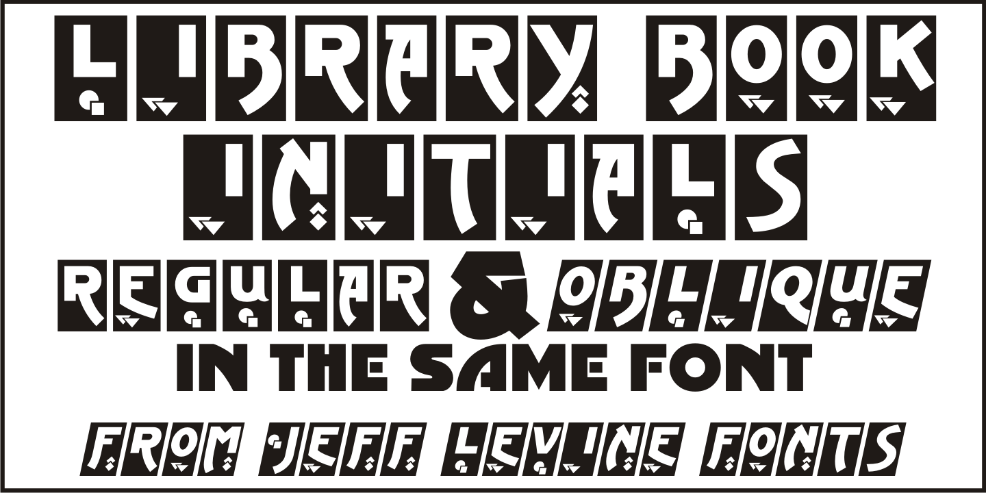 Library Book Initials Font Family Poster
