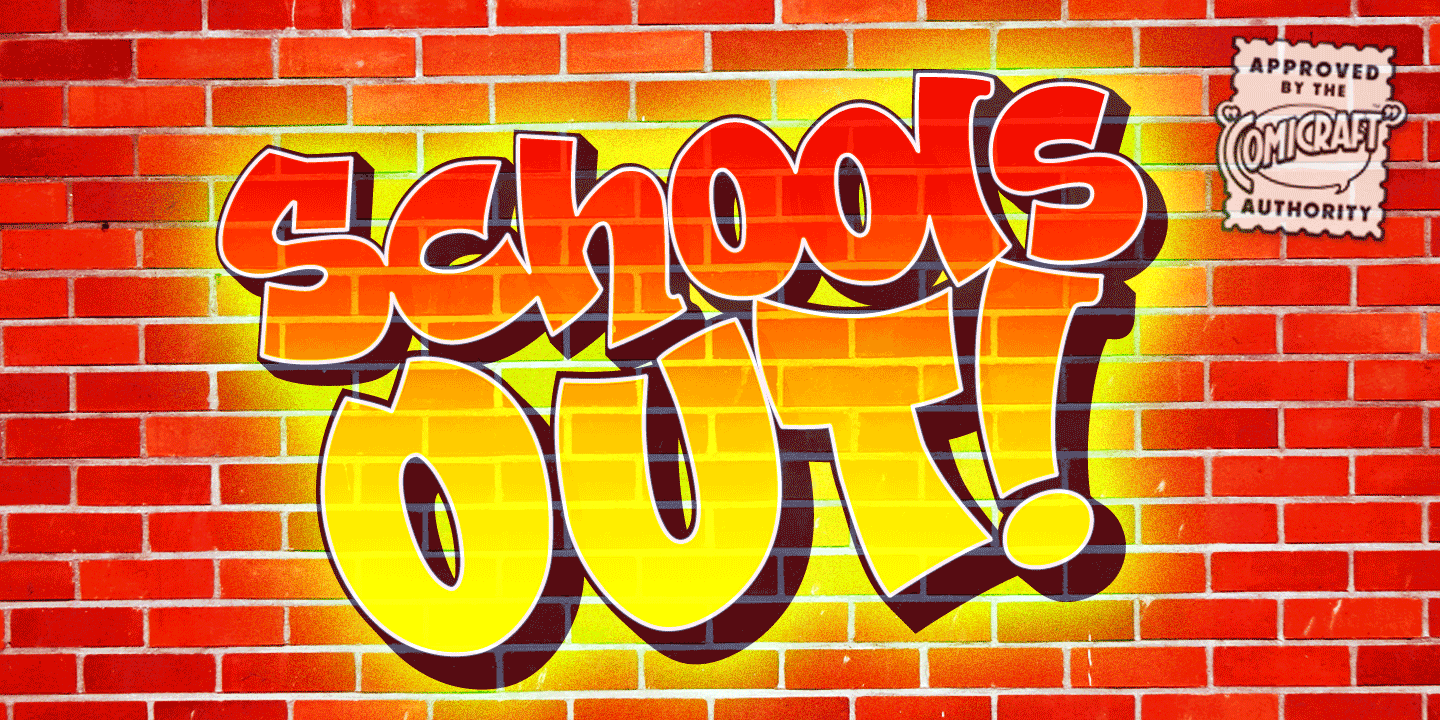 Schools Out Font Poster #1
