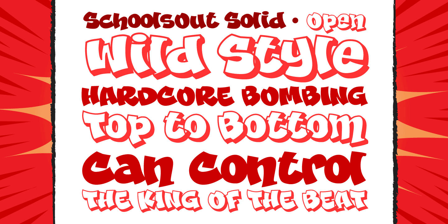 Schools Out Font Poster #1
