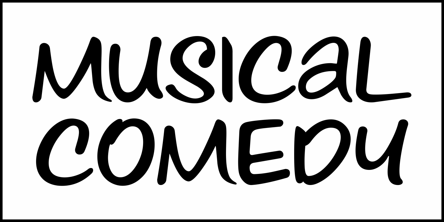 Musical Comedy Font Poster #1