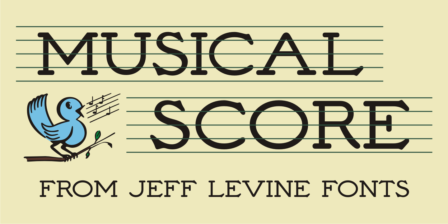 Musical Score Font Poster #1