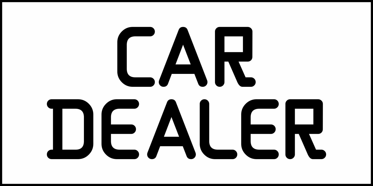 Car Dealer Font Poster #1