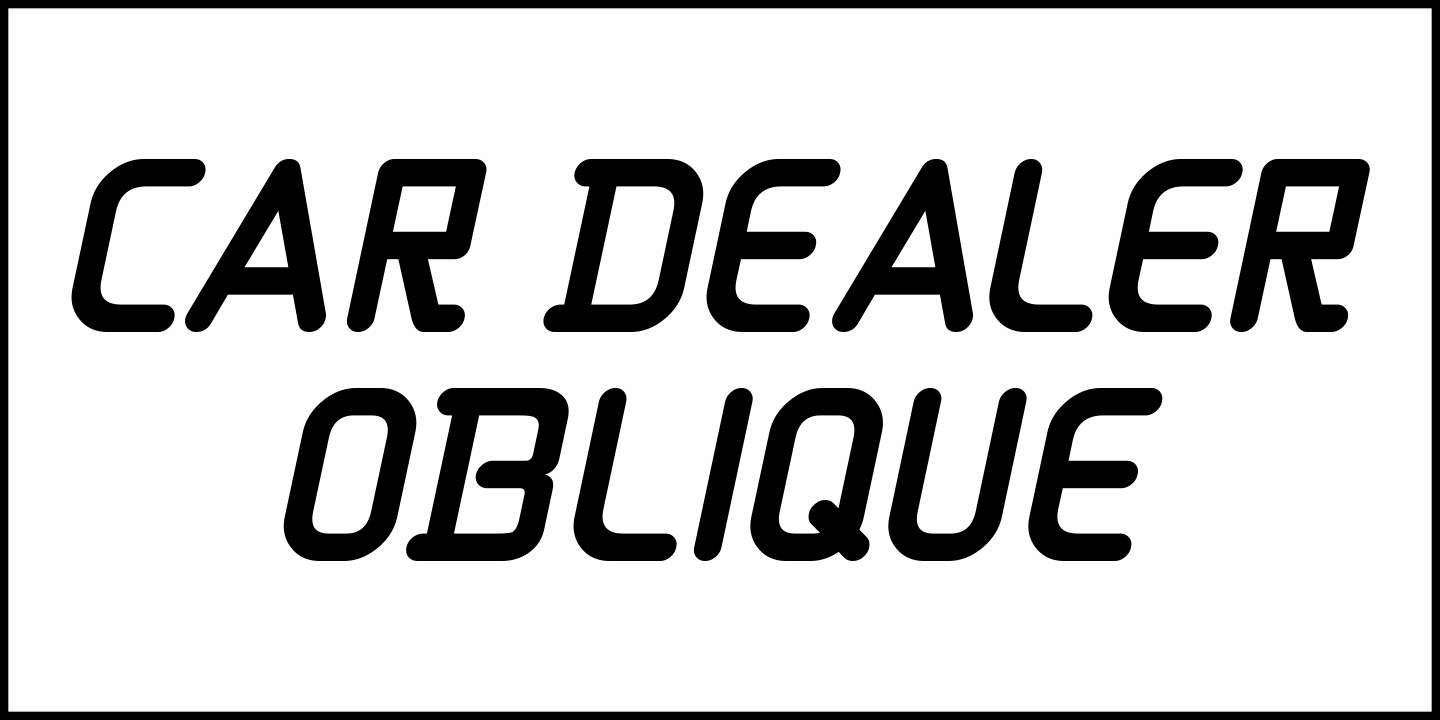 Car Dealer Font Poster #1
