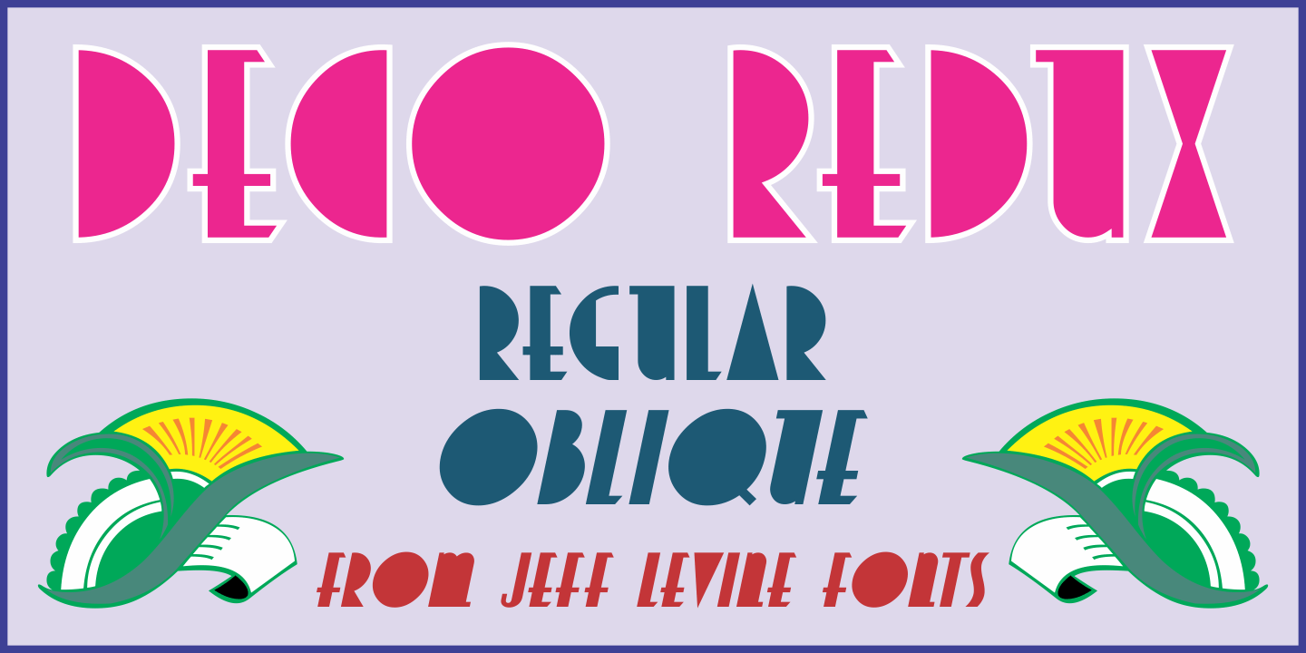 Deco Redux Font Family Poster