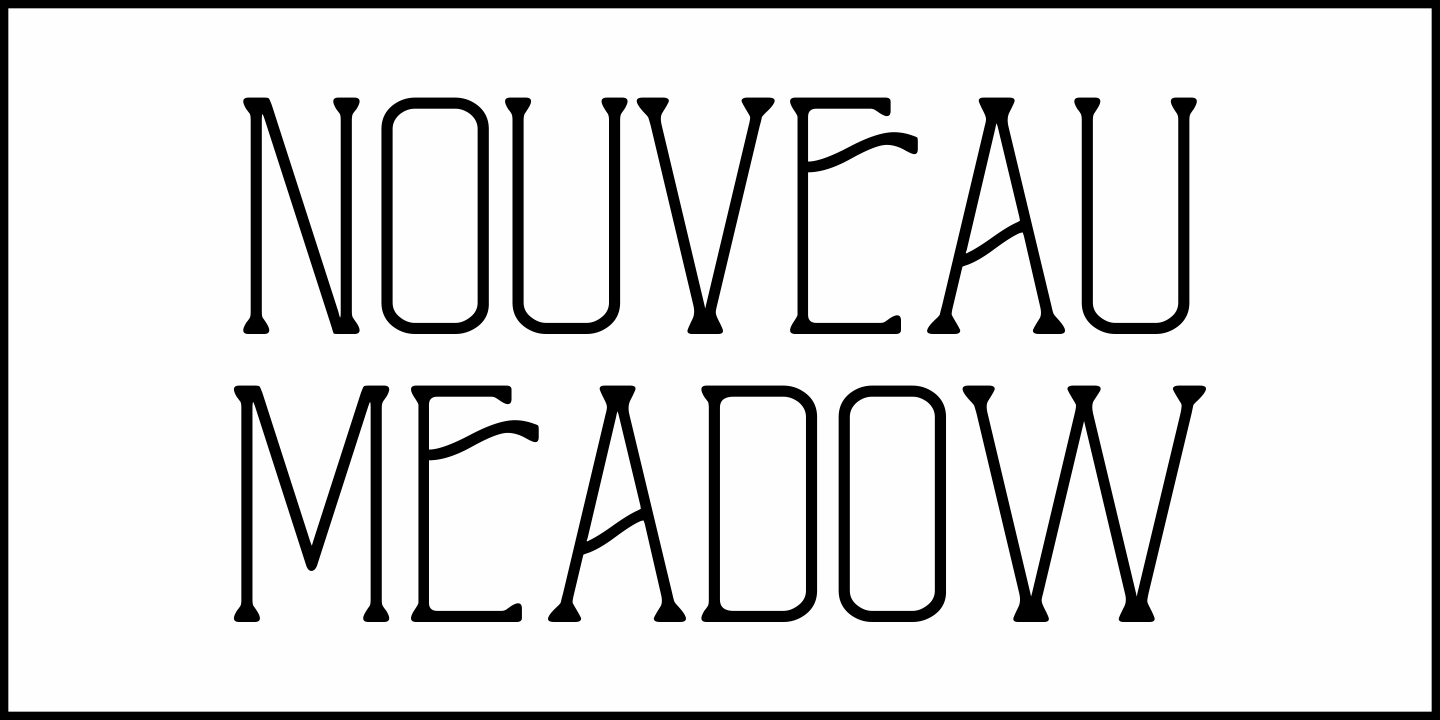 Nouveau Meadow Font Poster #1