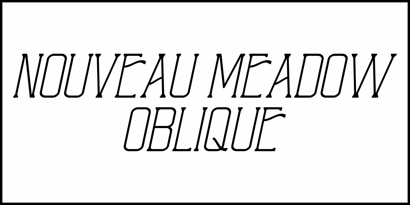 Nouveau Meadow Font Poster #1