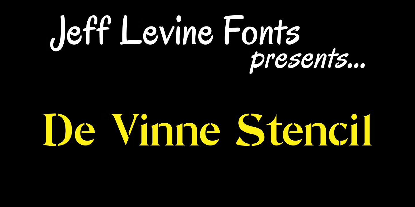 De Vinne Stencil Font Family Poster