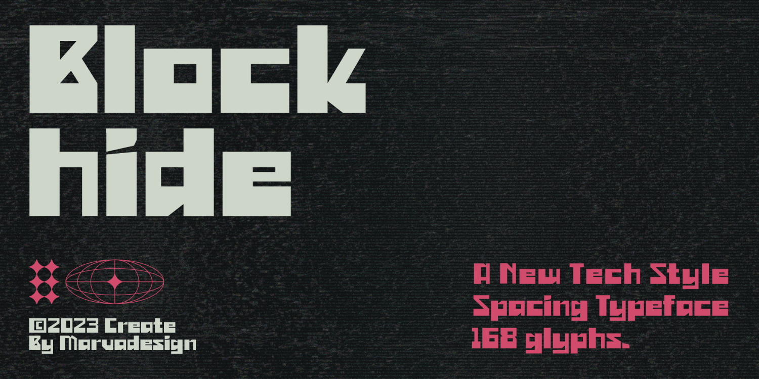 Blockhide Font Poster #1