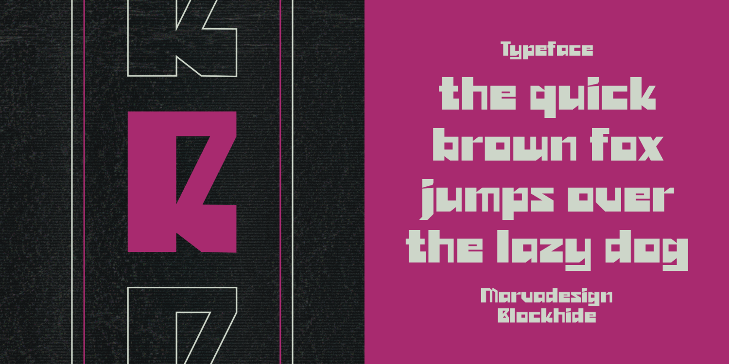 Blockhide Font Poster #1