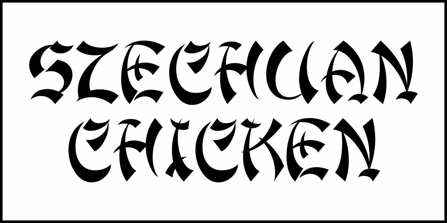 Szechuan Chicken Font Poster #1