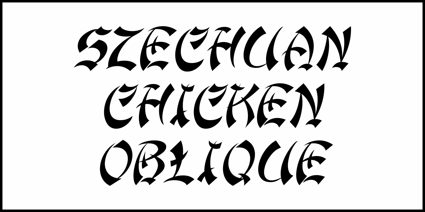 Szechuan Chicken Font Poster #1