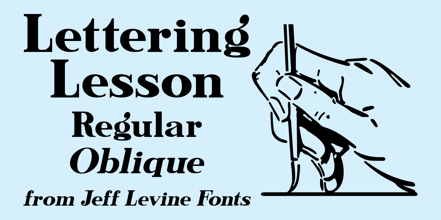 Lettering Lesson Font Family Poster