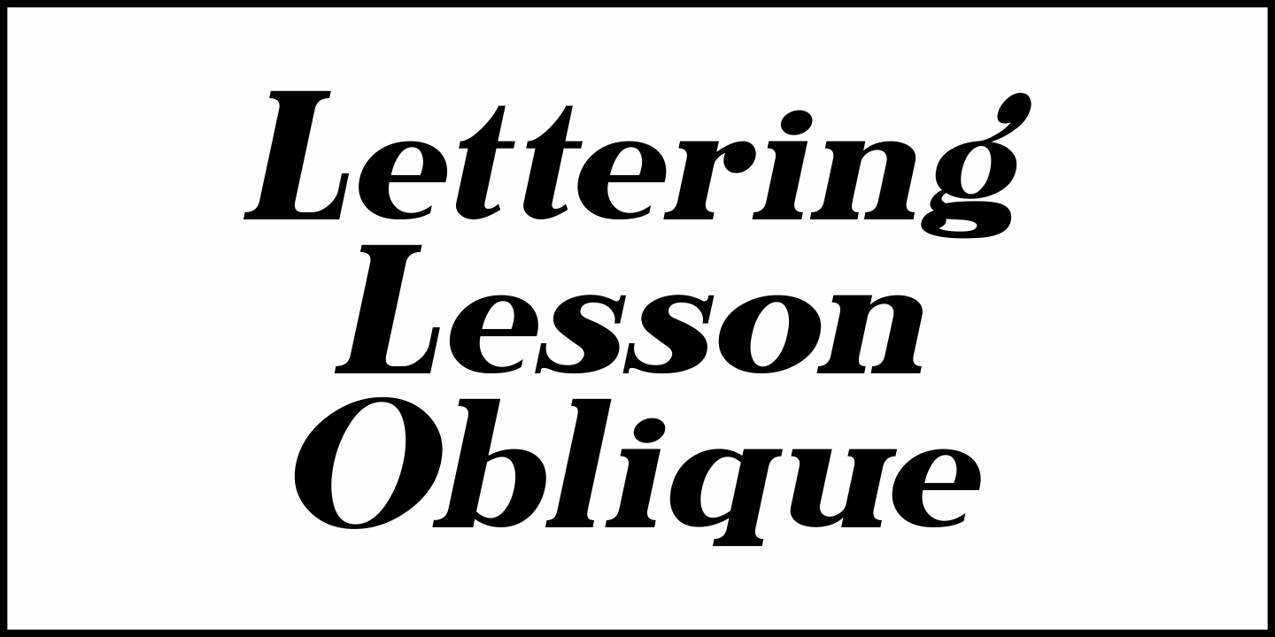 Lettering Lesson Font Poster #4