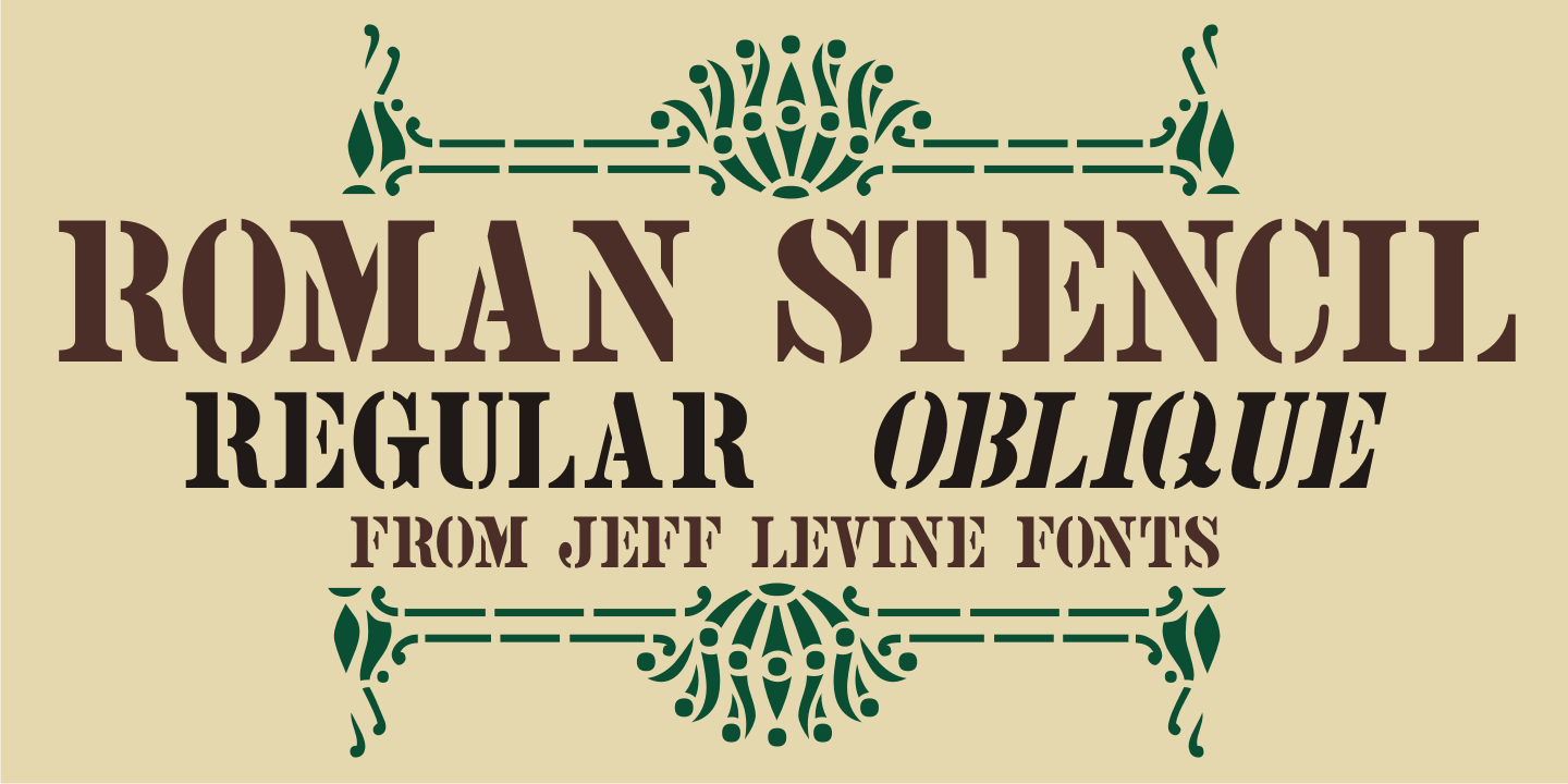 Roman Stencil Font Poster #1