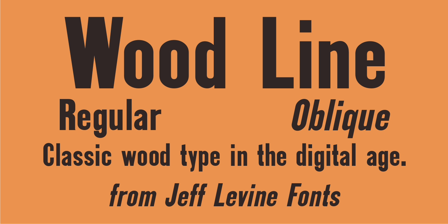 Wood Line Font Family Poster