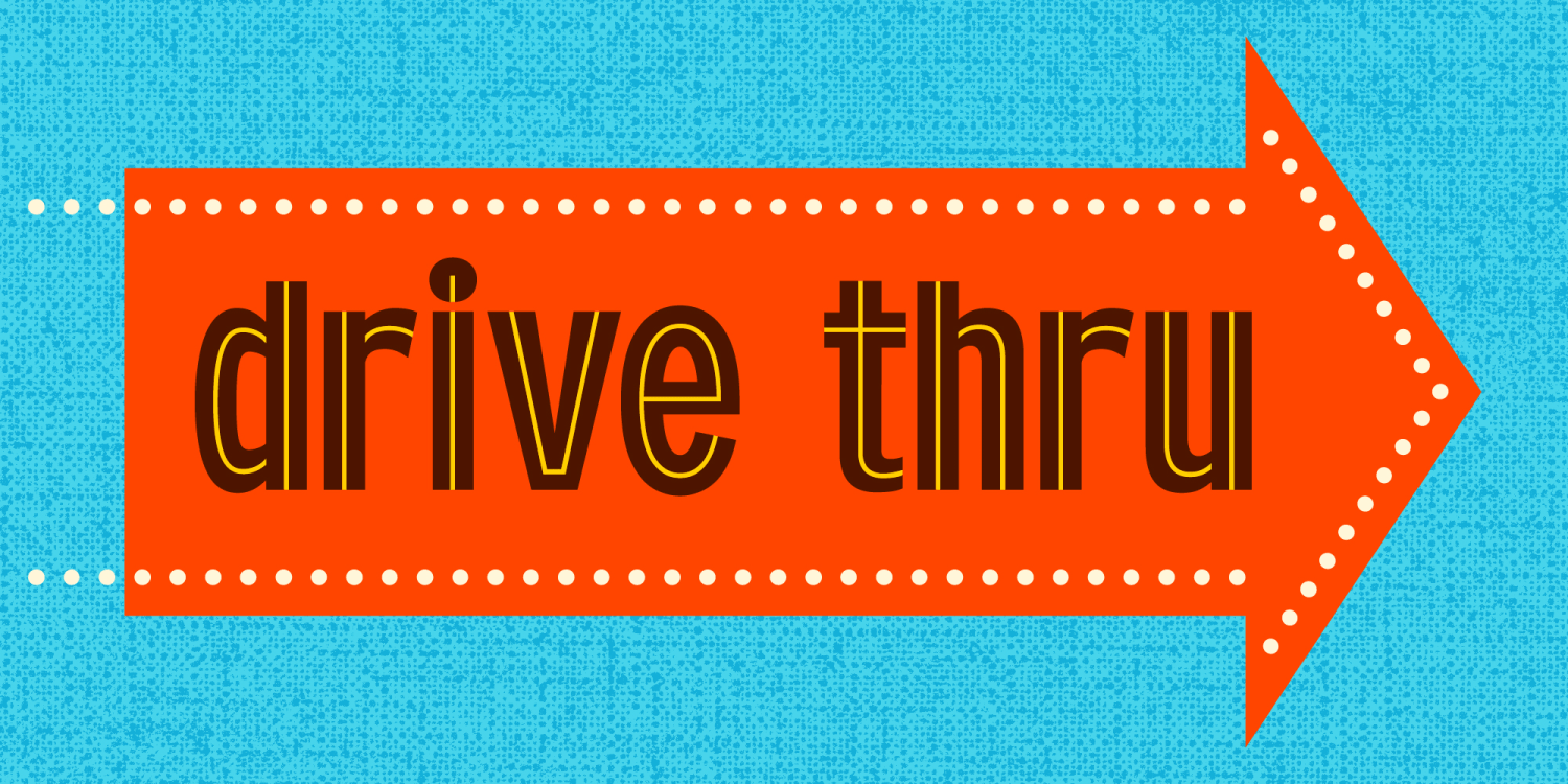 Drive Thru Font Poster #1