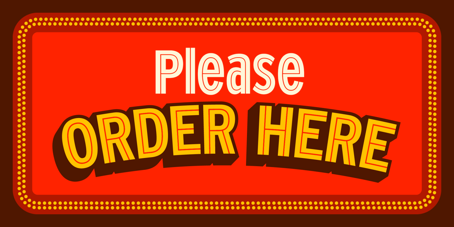 Drive Thru Font Poster #1