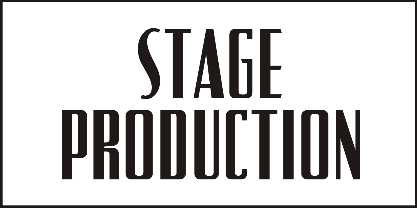 Stage Production Font Poster #2