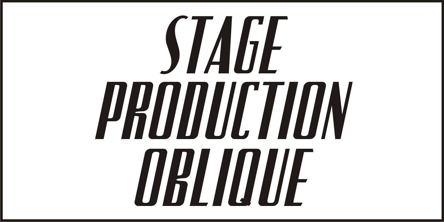 Stage Production Font Poster #4