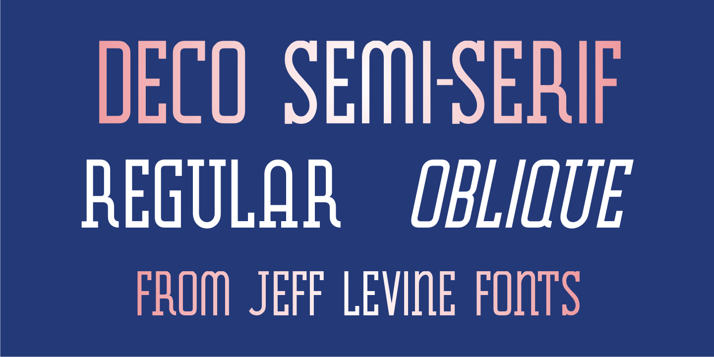 Deco Semi Serif Font Poster #1
