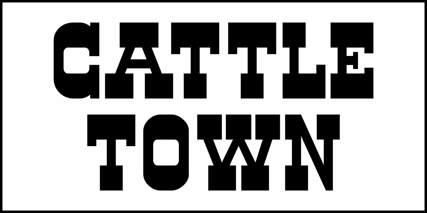 Cattle Town Font Poster #2