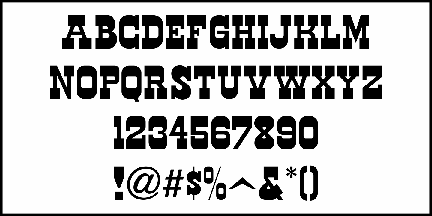 Cattle Town Font Poster #3