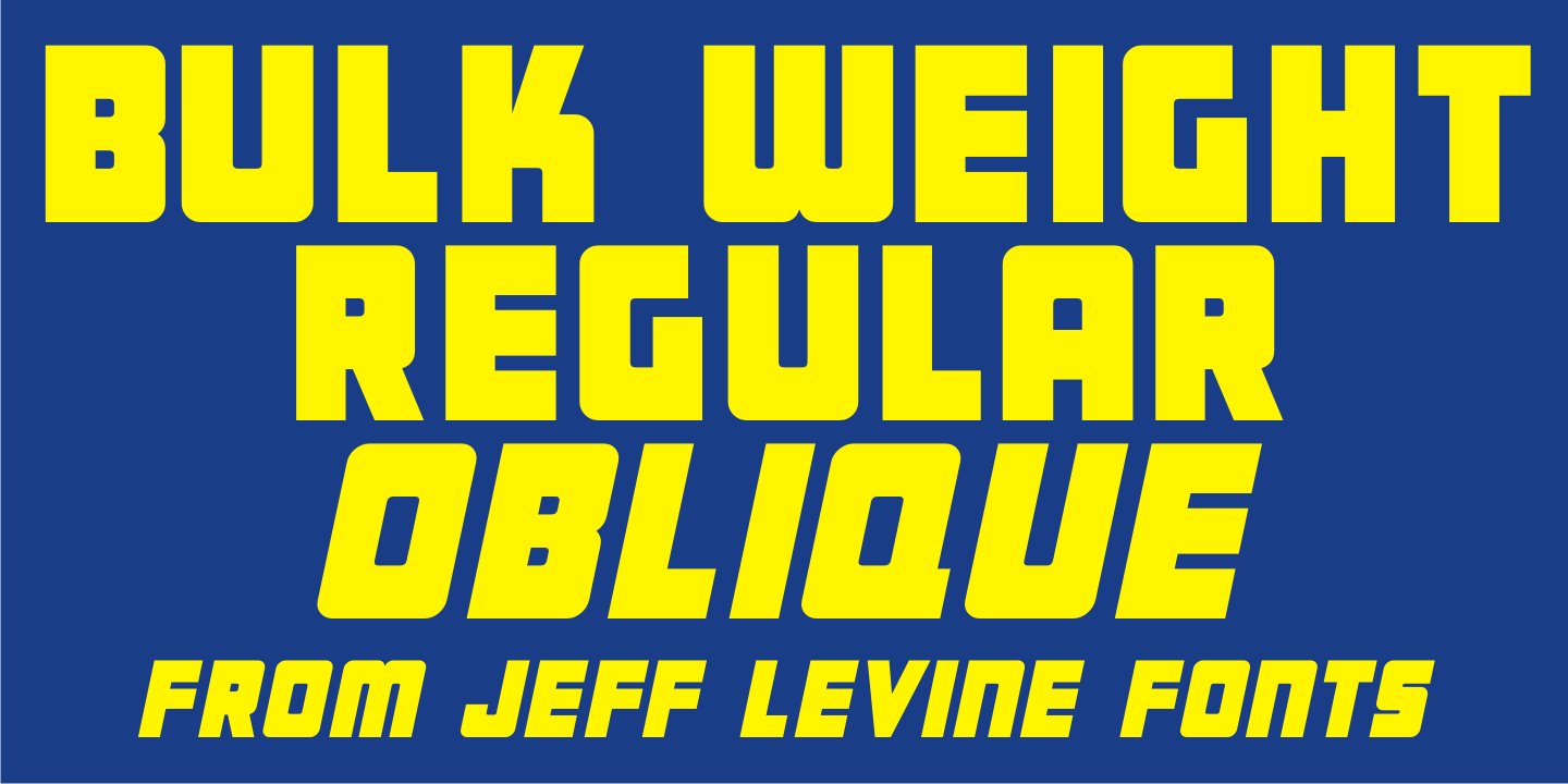 Bulk Weight Font Poster #1