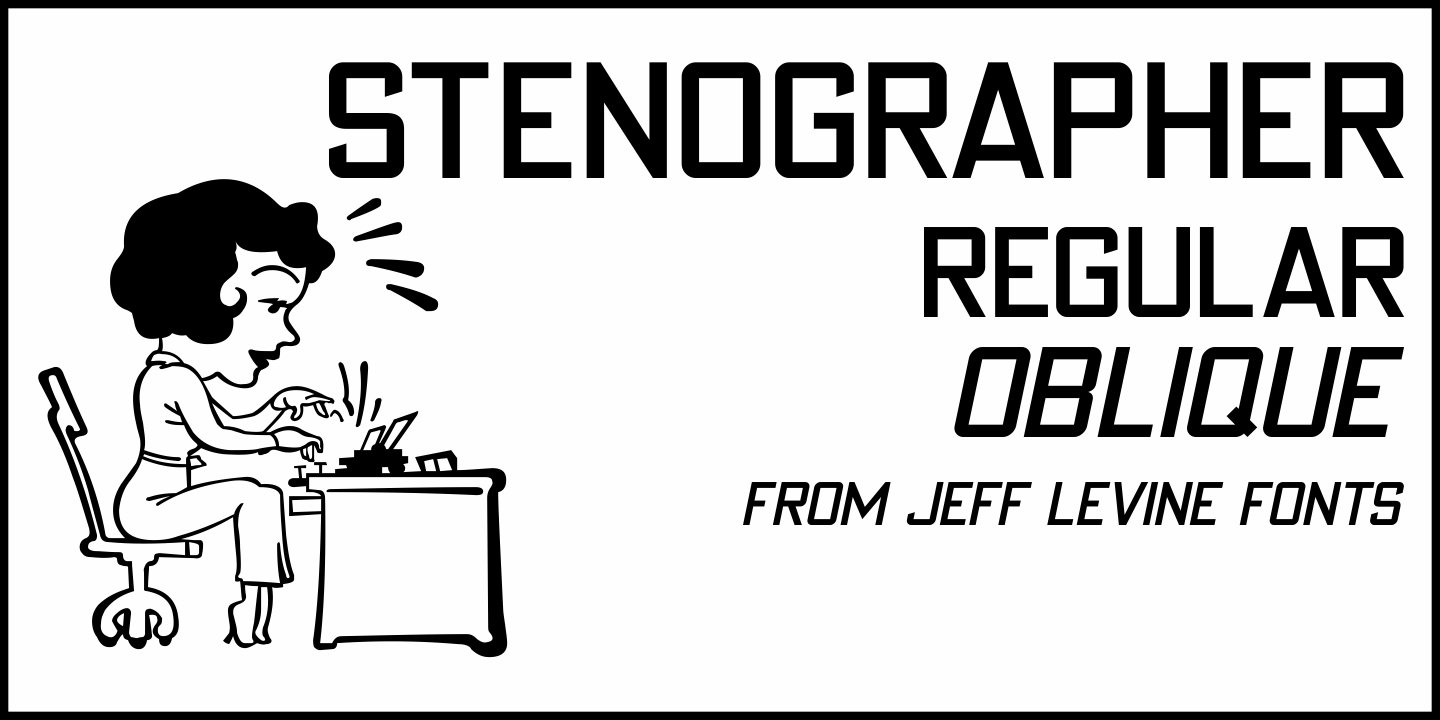 Stenographer Font Poster #1