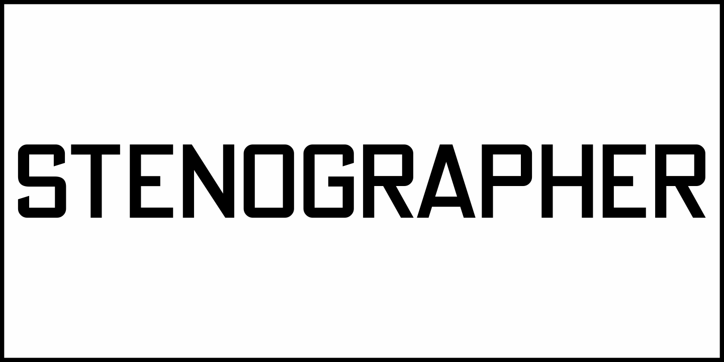Stenographer Font Poster #1