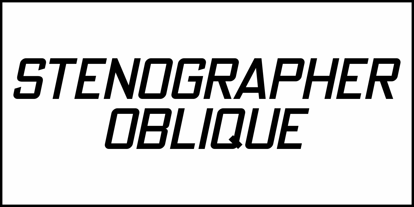 Stenographer Font Poster #1