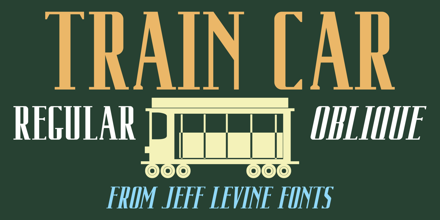 Train Car Font Family Poster