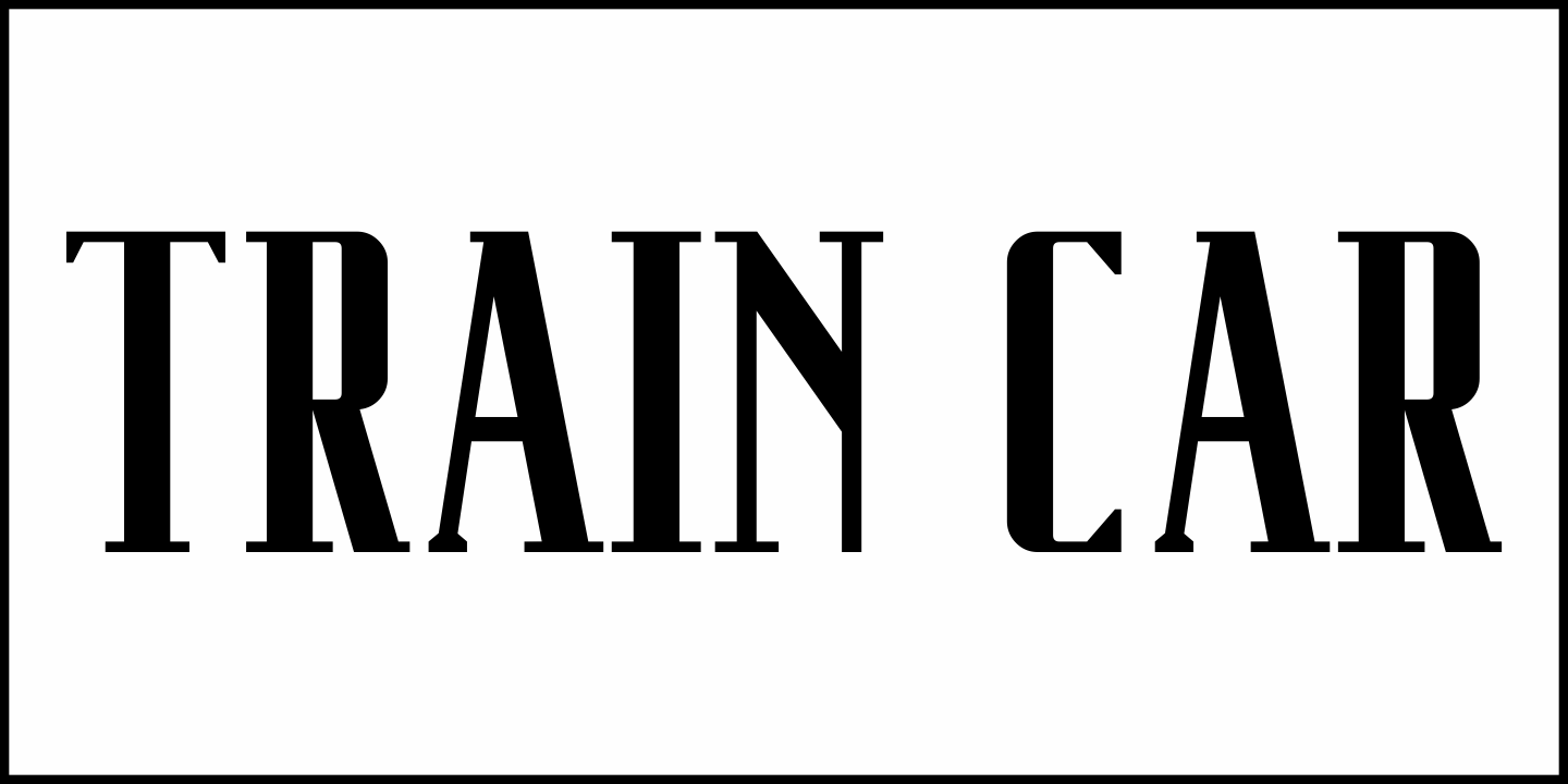 Train Car Font Poster #2