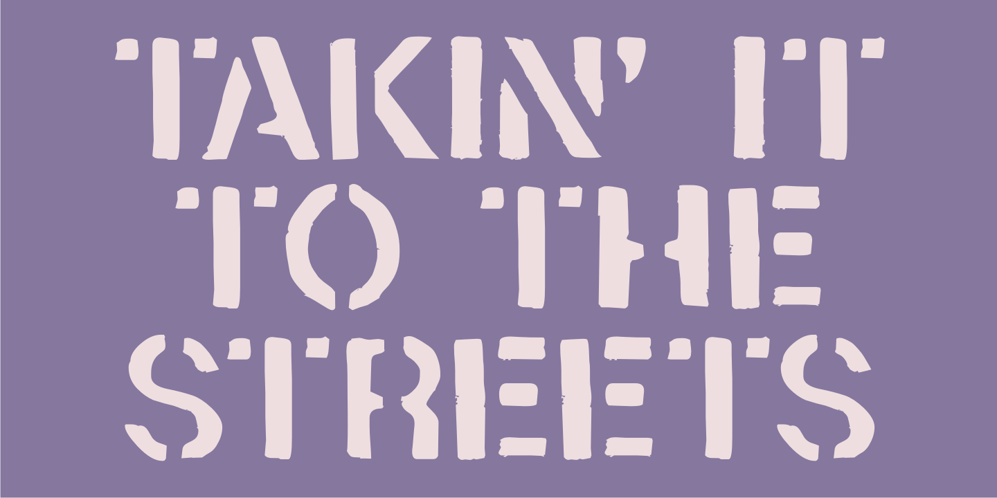 Crude Stencil Font Poster #2